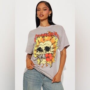 NWT METALLICA FLAMING SKULL GRAPHIC TEE, VARIOUS SIZES, UNISEX